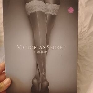Victoria's Secret Pink Crystal Heart Lace Hosiery
